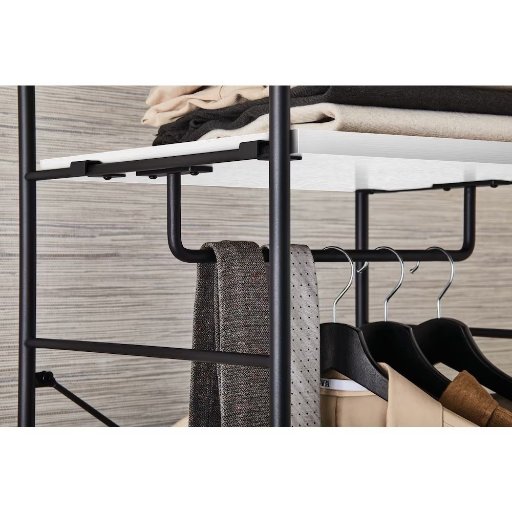 Storage Racks Standing Closet Organizer Storage Kit Clothing Stand Metal Garment With Three Drawers Clothing Rack Stand