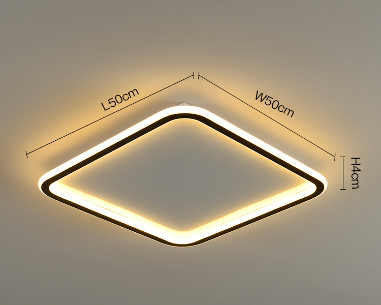 Nordic Ultra Thin Surface Ceiling Light Fixture Modern Minimalism Black Gold Round Square Ceiling Light