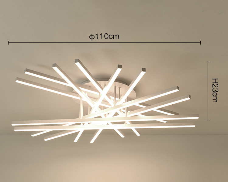 Modern LED Bedroom Lamps Gold/Black/White 8 Light Modern Acrylic Flush Mount modern led lights ceiling pendant light for office