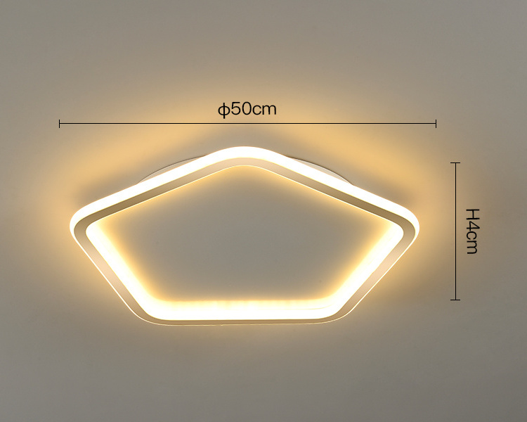 Simple Gold LED Ceiling Light Nordic Ultra Thin Ceiling Light Flush Mount Heart Shape Ceiling Lamp