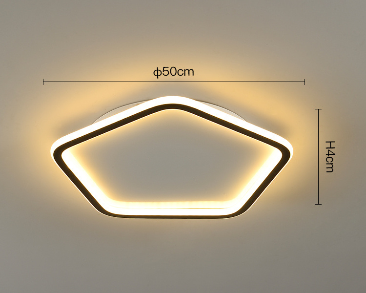 LED Ceiling Light 96W Modern Heart-Shaped Aluminum Ceiling Lamp Dimmable 3000K-6000K ceiling corner led lights