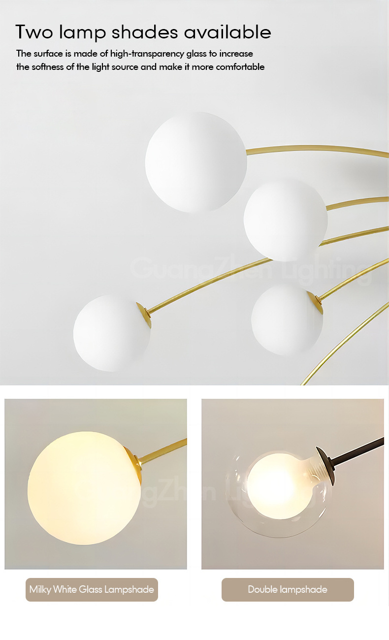 Nordic Modern Globe Glass Shade Flush Mount Ceiling Light Mid Century Drop Ceiling Lighting Gorgeous Chandelier Pendant Lamp