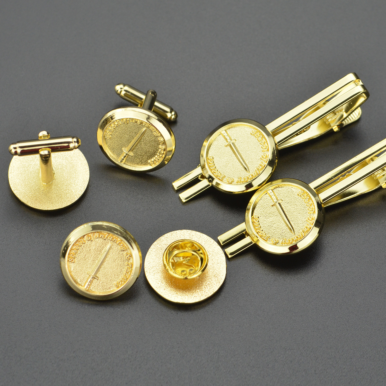 Cufflink Manufacturer Supplier Customised Logo Metal Cuff Links Men Cufflinks And Tie Clips