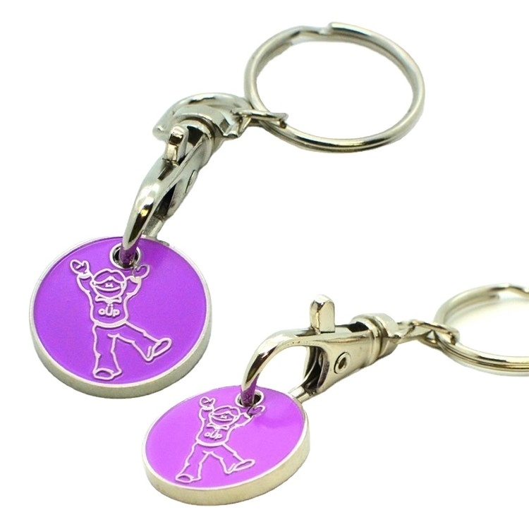 Token Coin Wholesale Promotion Metal Custom Shopping Cart Coin Keychain Coins For Trolleys