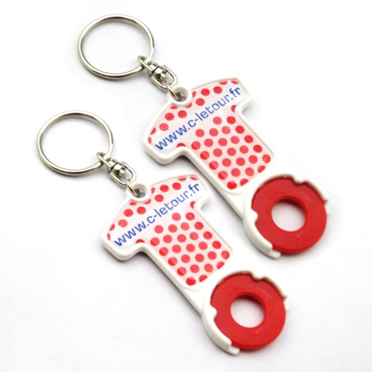 Wholesale Manufacturer Custom Trolley Token Key Ring Uk Shopping Trolley Coin Metal Key Chain Rings