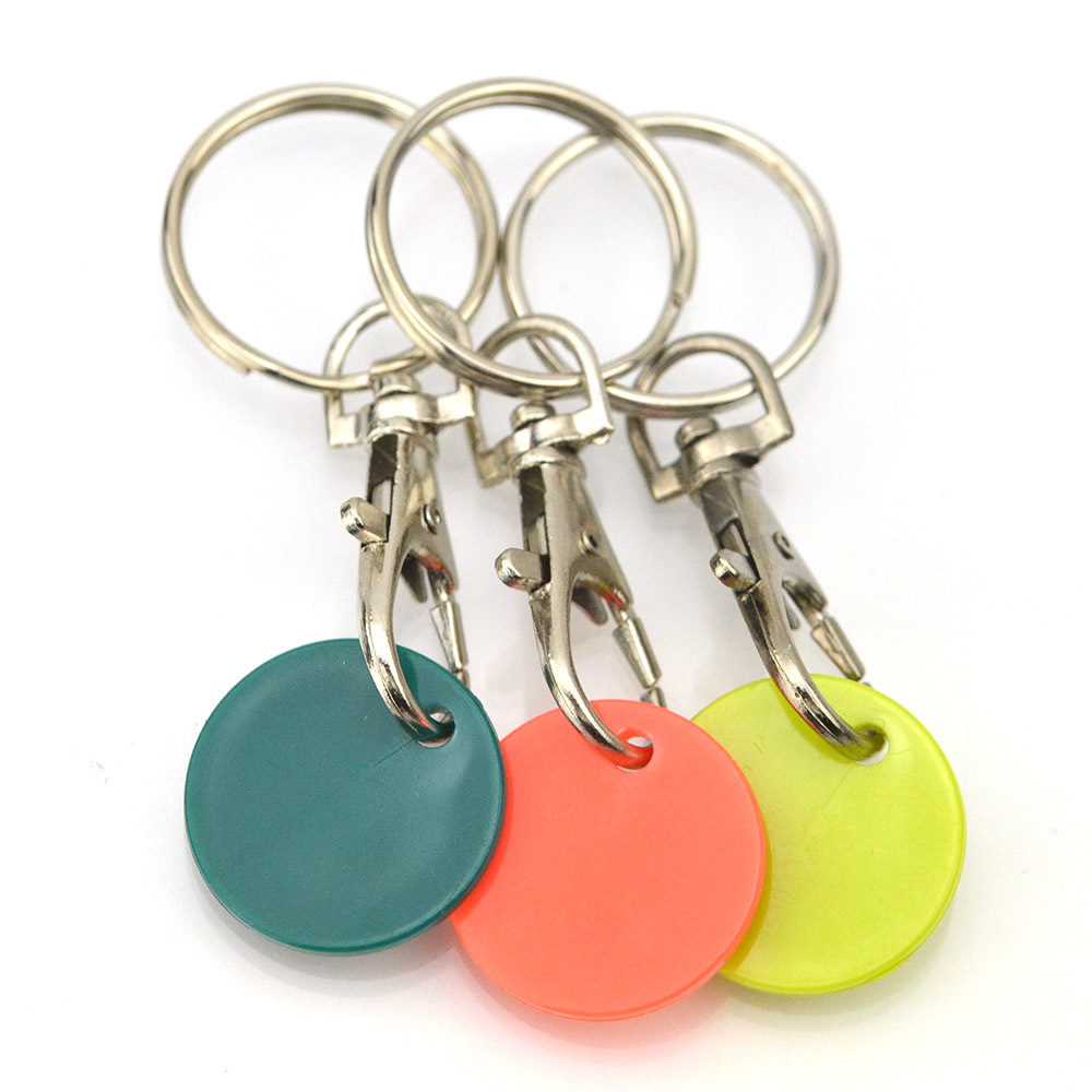 Wholesale Manufacturer Custom Trolley Token Key Ring Uk Shopping Trolley Coin Metal Key Chain Rings