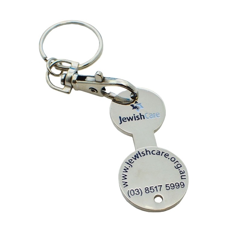 Token Coin Wholesale Promotion Metal Custom Shopping Cart Coin Keychain Coins For Trolleys