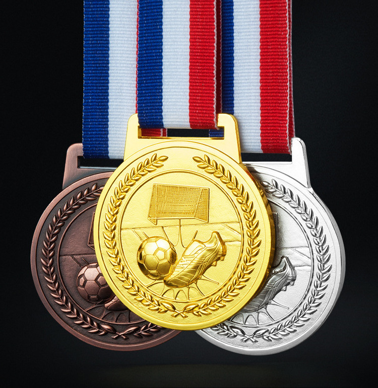 China Factory Wholesale School Sports Football Competition Medal Games Prizes Running Medal Trophies And Medals