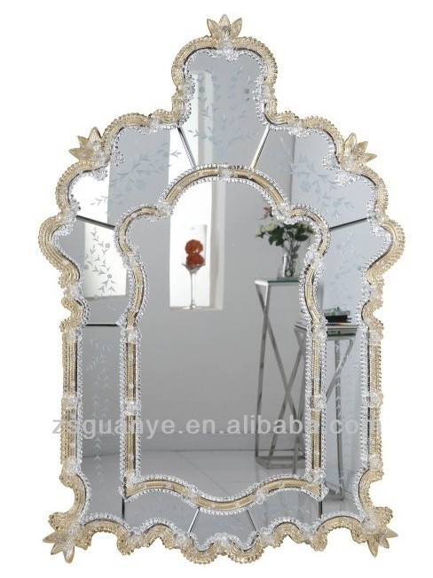 New Design Murano crystal design glass wall mirror decorative mirror crystal beaded mirror wholesaler