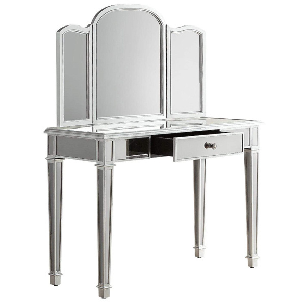 Hot sale New unique design modern make up dresser vanity dress table set with  mirror