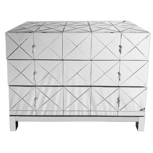 silver mirrored chest of drawers