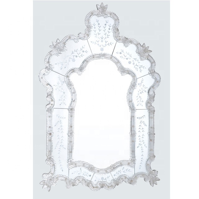 New Design Murano crystal design glass wall mirror decorative mirror crystal beaded mirror wholesaler