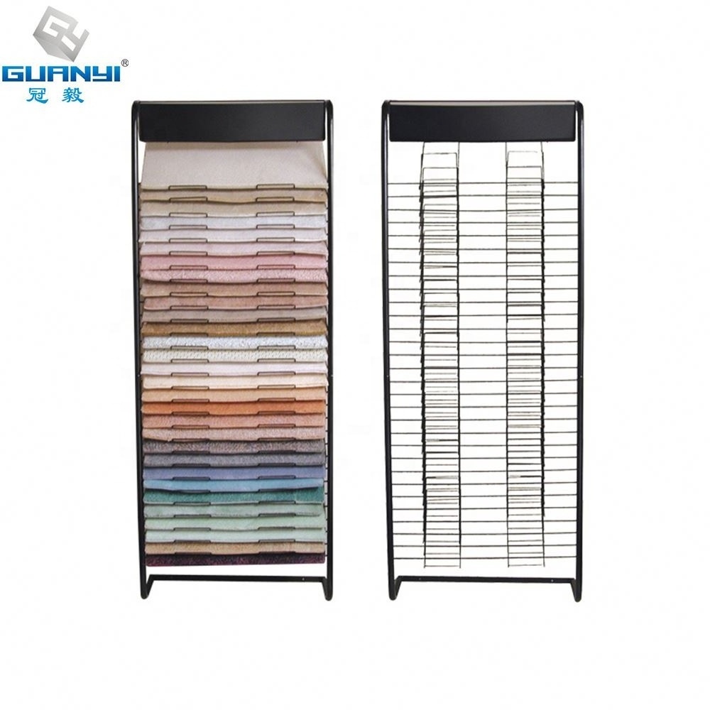 Supplier Carpet Stands Parquet Tiles Wooden System Commercial Rug Display Rack