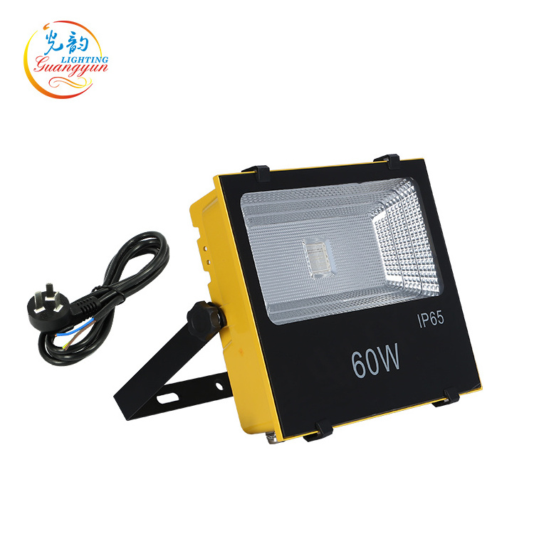 High lumen ip65 outdoor movable focus parking garage led flood light 60w