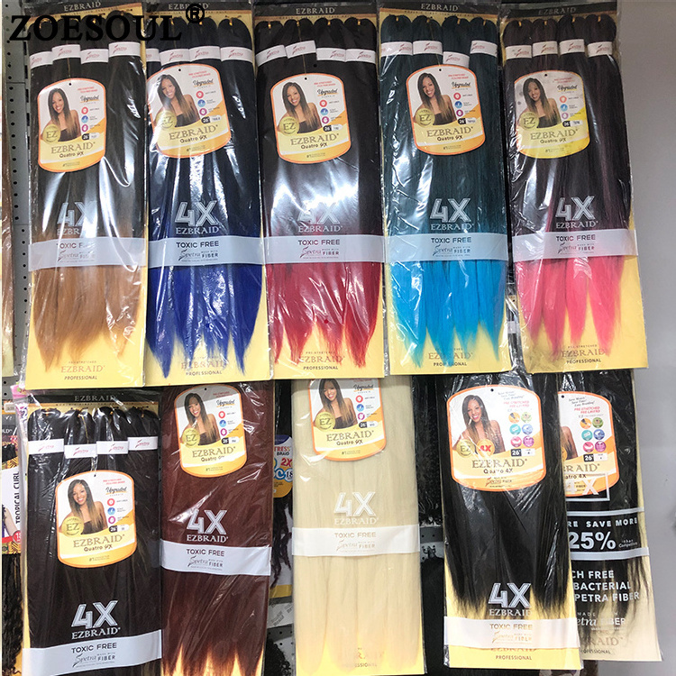 Ombre Easy Braids 52inch 4X Spetra Pre Stretched Braiding Hair For Synthetic Hair Extension