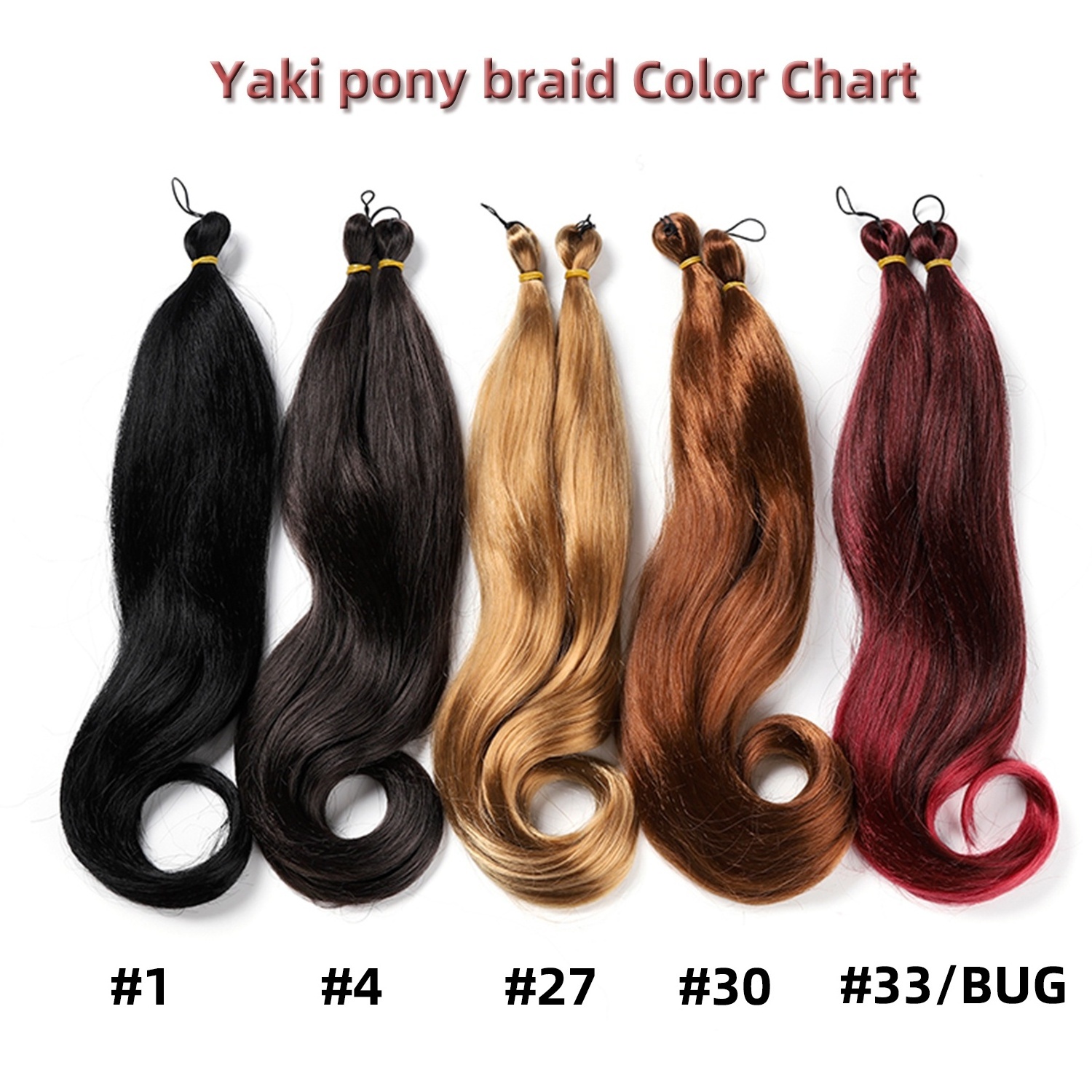 Synthetic Hair Extension 20 Inch 80g Kanekalo Yaki Pony Braiding Hair For African Women