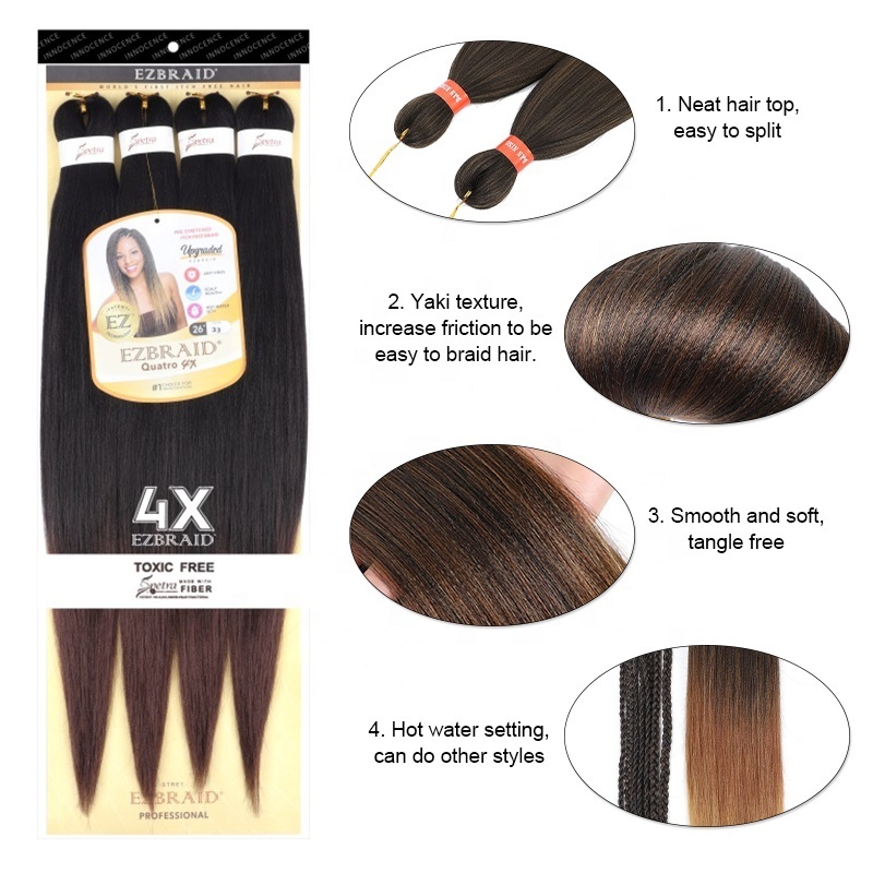 Ombre Easy Braids 52inch 4X Spetra Pre Stretched Braiding Hair For Synthetic Hair Extension