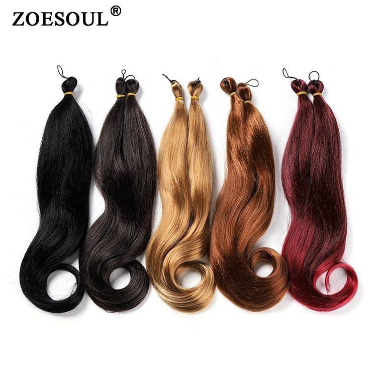 Synthetic Hair Extension 20 Inch 80g Kanekalo Yaki Pony Braiding Hair For African Women