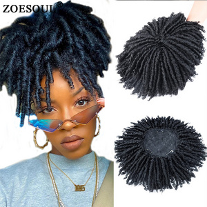 Synthetic Topper Wig 6 Inch Clip In Dreadlock Hair Toupee wig For Women And Men