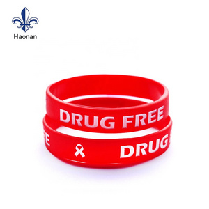 Souvenir Personalised Print Silicone Bracelet Quality Thin Silicone Wristband With Logo