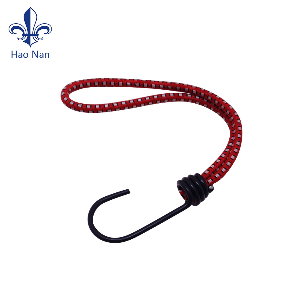 Elastic Bungee Cord Hooks 8mm with Strong Coated Steel Cable Sets Plastic Hook Clips Carabiner Thick  Bungee Cords