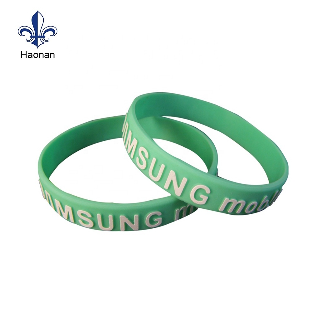 Souvenir Personalised Print Silicone Bracelet Quality Thin Silicone Wristband With Logo