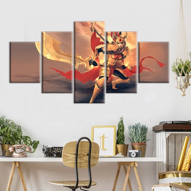 HD Printed World of Warcraft Game Painting Children Room Decoration Dota2 Game Canvas Wall Art Oil Painting for Home Decor