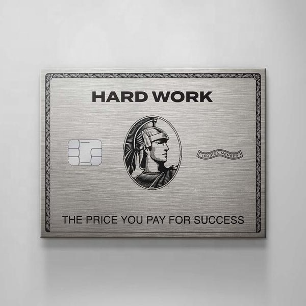 Motivational Canvas Hard Work Oil Painting Office Inspiration Success Words Poster Wall Art Home Decor