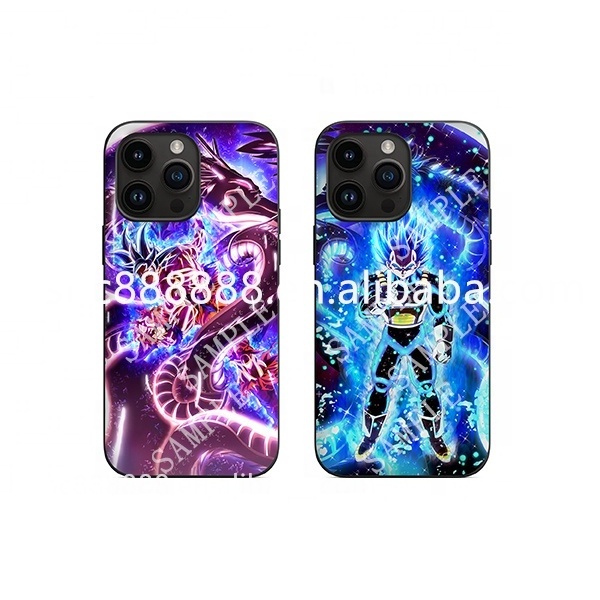 Wholesale 10designs 3D Lenticular Cell Phone Case Flip Anime DBZ Demon Slayer Sticker for Different Phone Model Cases