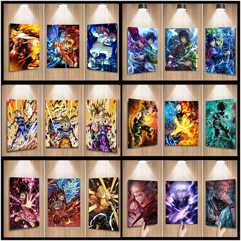 150 Designs 3D Lenticular Flip Picture Anime MuItiple Anime 3D Lenticular Poster Movie Poster Wall Art Customize Decor