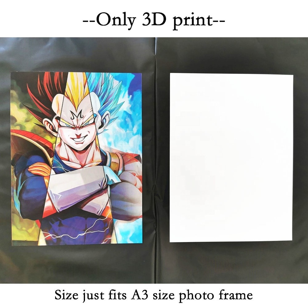 DBS Ultra Instinck Goku /vegeta Anime 3D Lenticular Poster Cartoon 3D Wallpaper 3D Lenticular Filp Picture Wall Art Decor