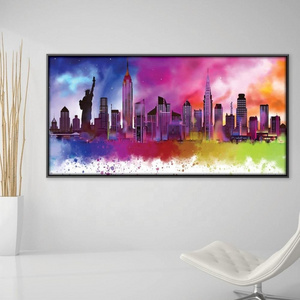 HD Abstract Colorful New York City Canvas Oil Painting Nordic Wall Poster Home Decor Girl Bedroom Decoration