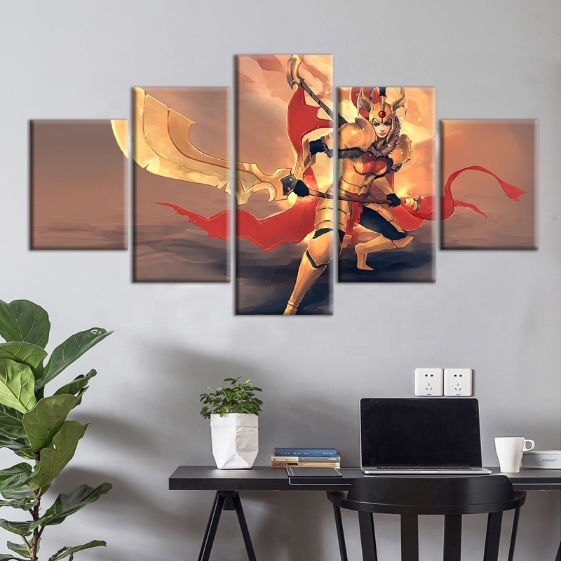 HD Printed World of Warcraft Game Painting Children Room Decoration Dota2 Game Canvas Wall Art Oil Painting for Home Decor