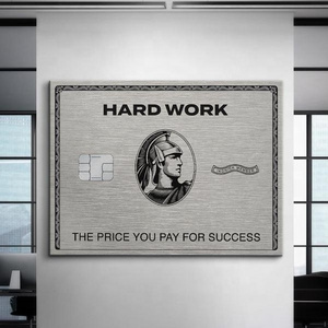 Motivational Canvas Hard Work Oil Painting Office Inspiration Success Words Poster Wall Art Home Decor