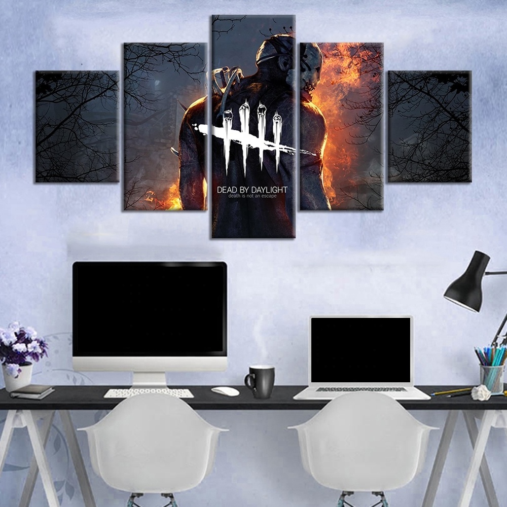 3designs Video Game Poster Dead By Daylight Canvas Oil Painting Wall Art Killer Picture Prints Bedroom Decor Gift