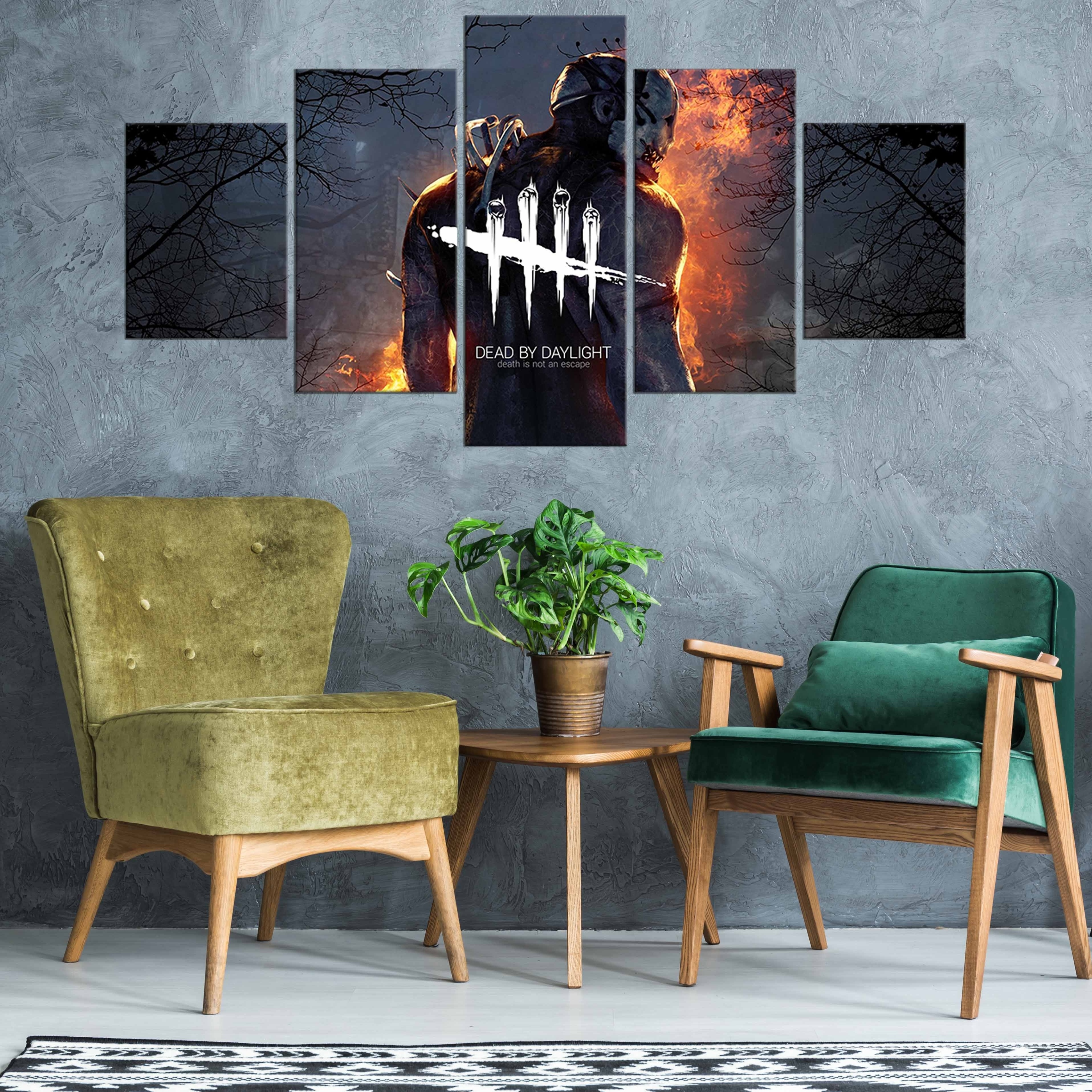 3designs Video Game Poster Dead By Daylight Canvas Oil Painting Wall Art Killer Picture Prints Bedroom Decor Gift