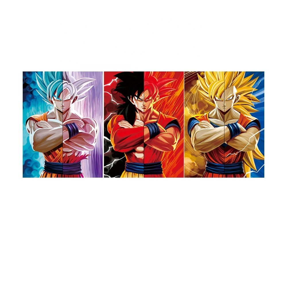 Home Decor Dragon Ball 3D Lenticular Anime Posters 3D GOKU Triple Transition Poster Wall Sticker Anime Artwork Changing Picture