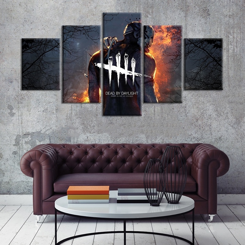 3designs Video Game Poster Dead By Daylight Canvas Oil Painting Wall Art Killer Picture Prints Bedroom Decor Gift