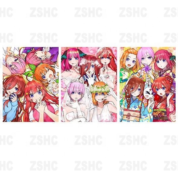 Anime The Quintessential Quintuplets 3D Lenticular Print Poster Flip Changing Pictures Cute Girl Wall Art Home Decor