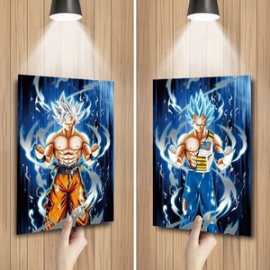 DBS Ultra Instinck Goku /vegeta Anime 3D Lenticular Poster Cartoon 3D Wallpaper 3D Lenticular Filp Picture Wall Art Decor