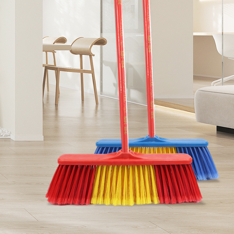 Wholesale new design plastic household escobas y recogedores Indoor outdoor soft cleaning broom head