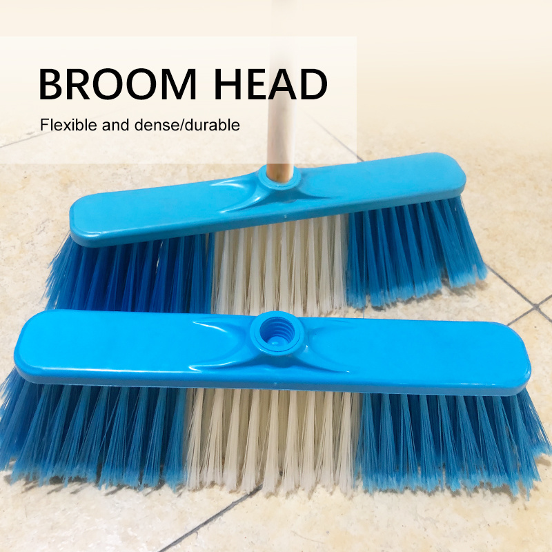 Wholesale new design plastic household escobas y recogedores Indoor outdoor soft cleaning broom head