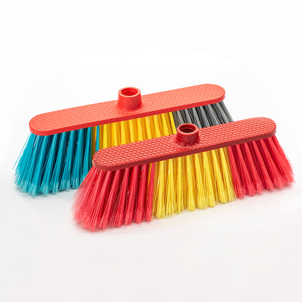 Lightweight Indoor Plastic Broom Head with Feathered Bristles for Home Cleaning Ideal for All Floors