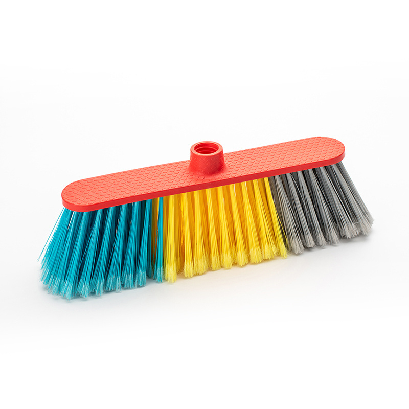 Lightweight Indoor Plastic Broom Head with Feathered Bristles for Home Cleaning Ideal for All Floors