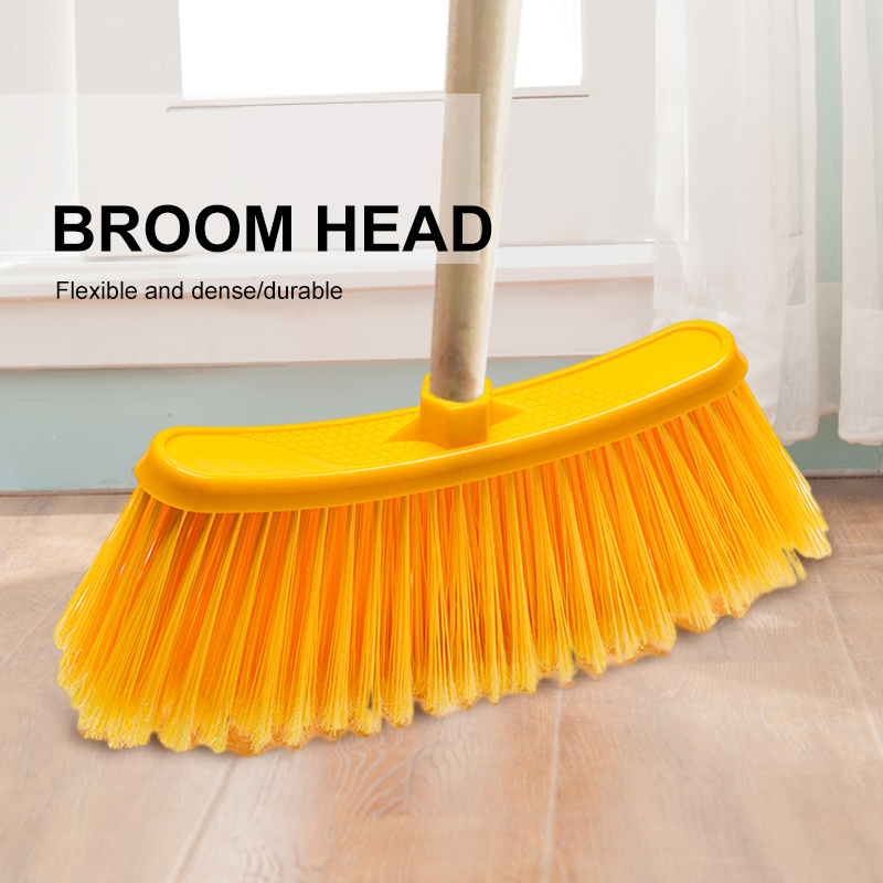 Customized Factory Direct Soft Hair Plastic Broom Head Household Cleaning Broom