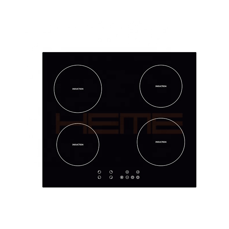 China CE CB Certificate Built in Cooker Kitchen Appliances 4 Burner Black Glass Panel Electric Induction Hob