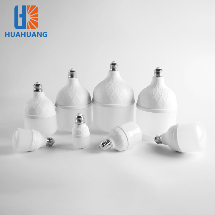 Huahuang New Product Market Home Office PBT PP White E27 5W 10W 15W 20W 30W 40W 50W 60W Light LED Bulb