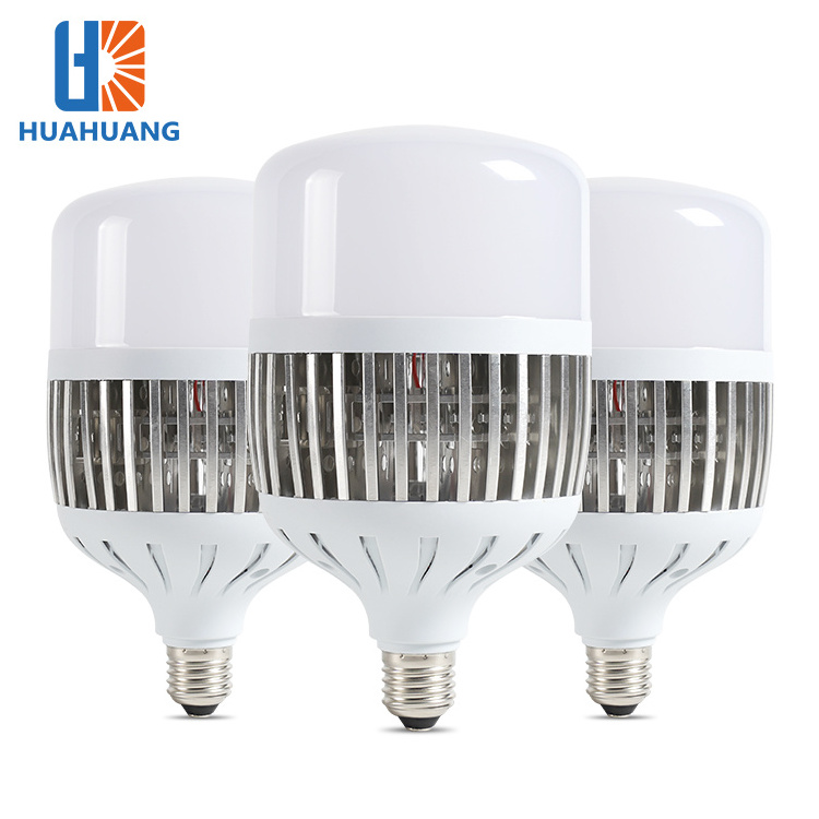 Huahuang Factory Direct Supermarket Warehouse PC Aluminum 50W 80W 100W 150W B22 E27 Light LED Bulb