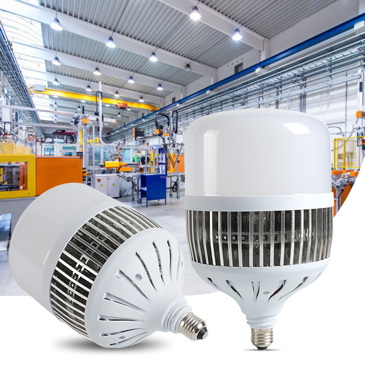 Huahuang Factory Direct Supermarket Warehouse PC Aluminum 50W 80W 100W 150W B22 E27 Light LED Bulb