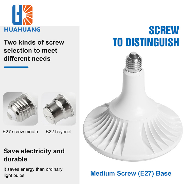 Huahuang New Product Warehouse Factory Die-casting Aluminum 20W 30W 50W 60W B22 E27 Light LED Bulb